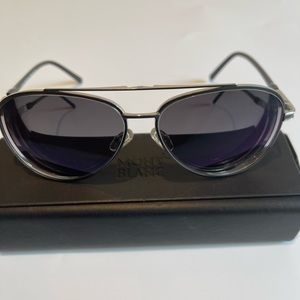 New MONTBLANC Sunglasses MB 702S 02B 59-13 Black Frames (retail $599)